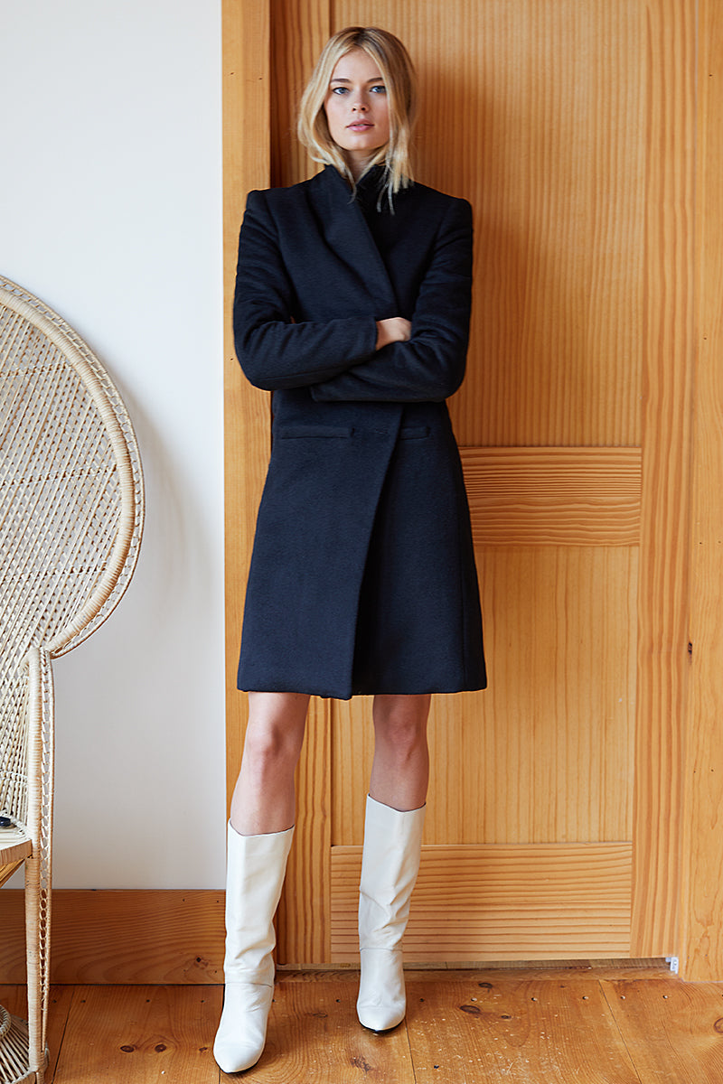 Tailored Coat - Black Cashmere