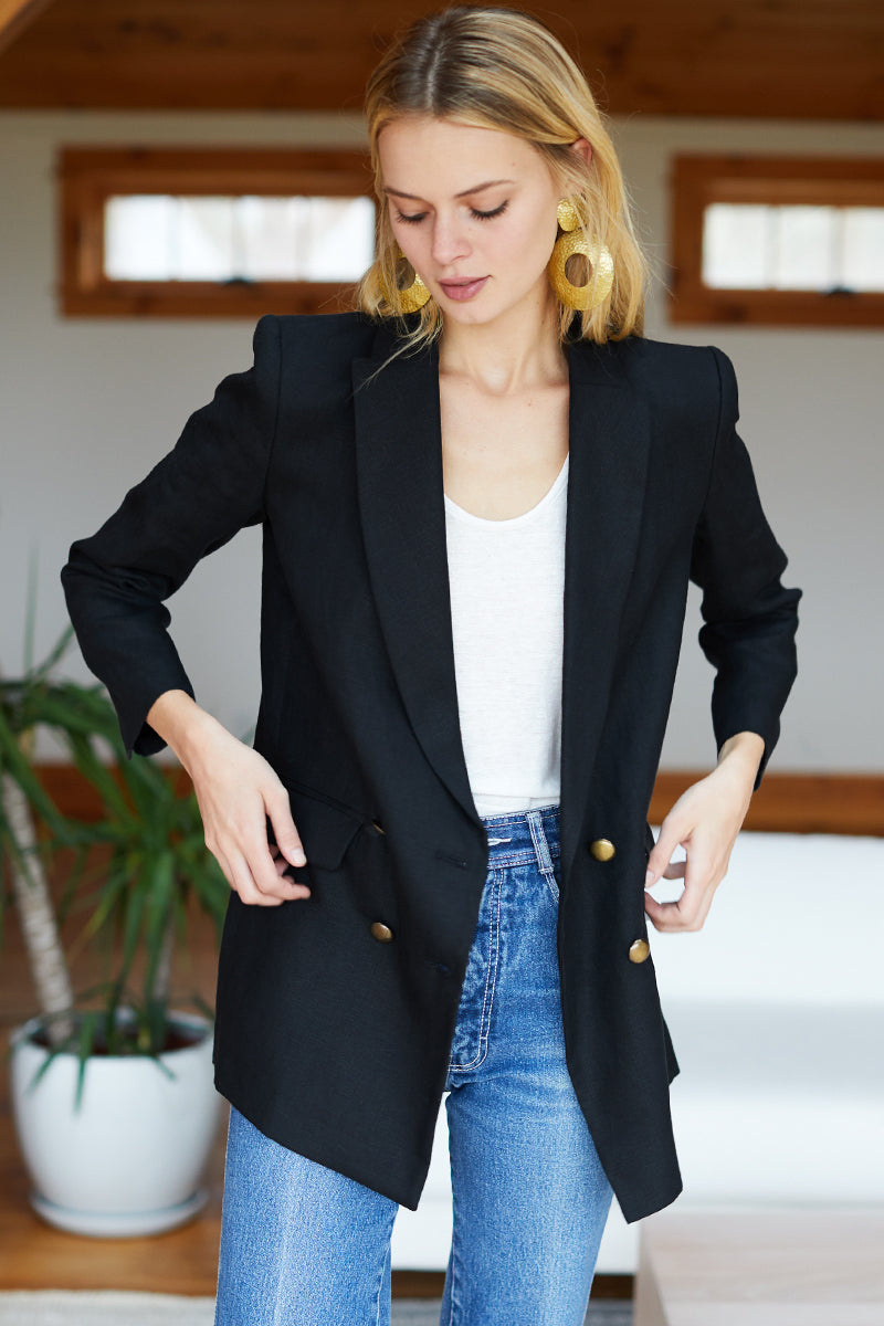 Lee Jacket - Black Linen