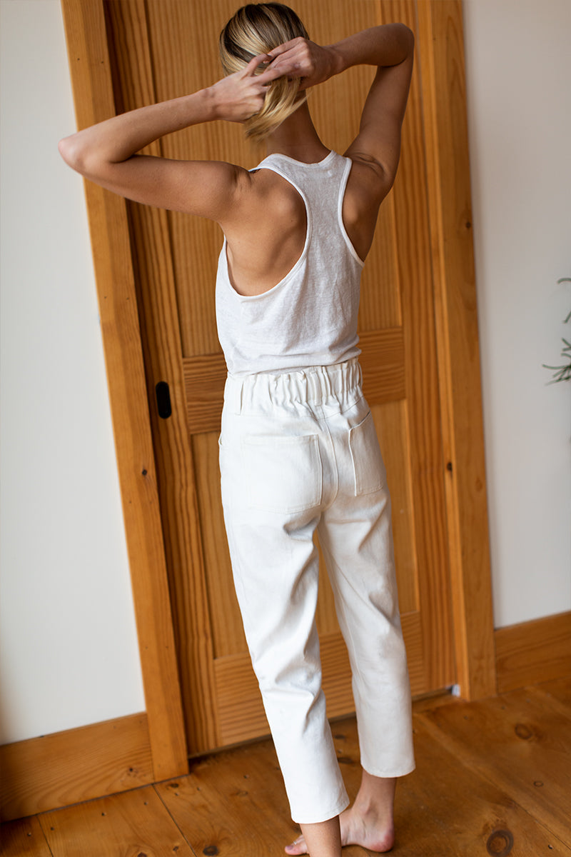 Racerback Tank - Ivory Linen