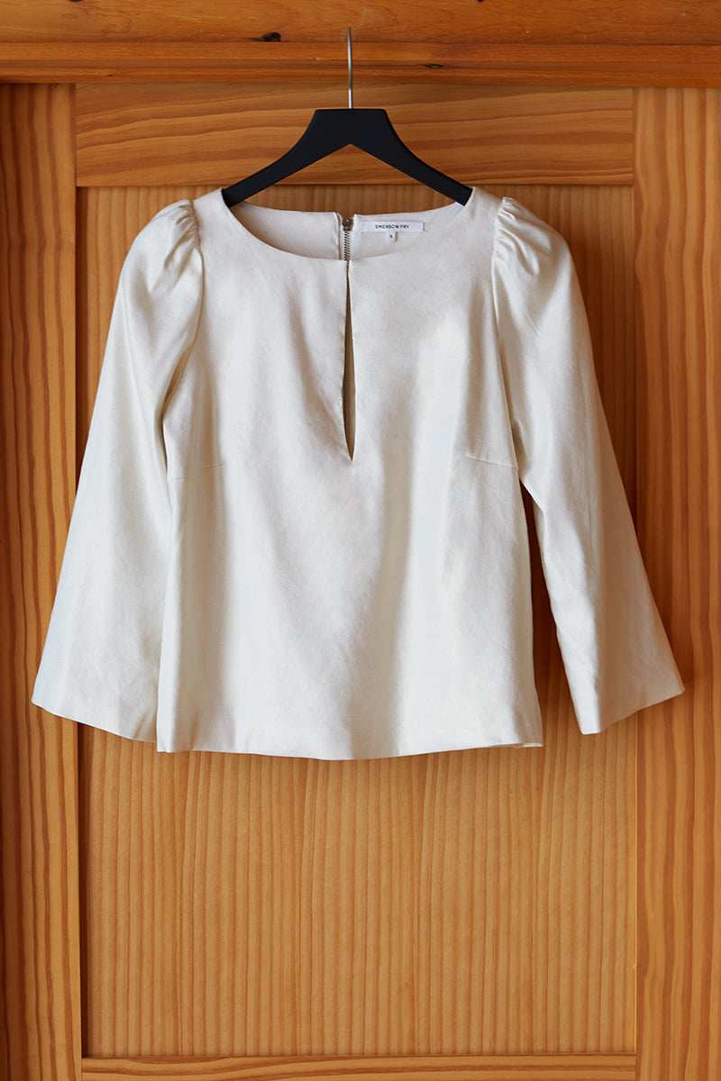 London Top - Metallic Ivory