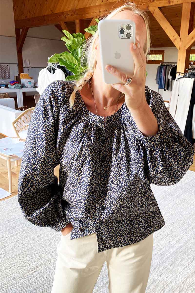 Odette Blouse - Lake Calico