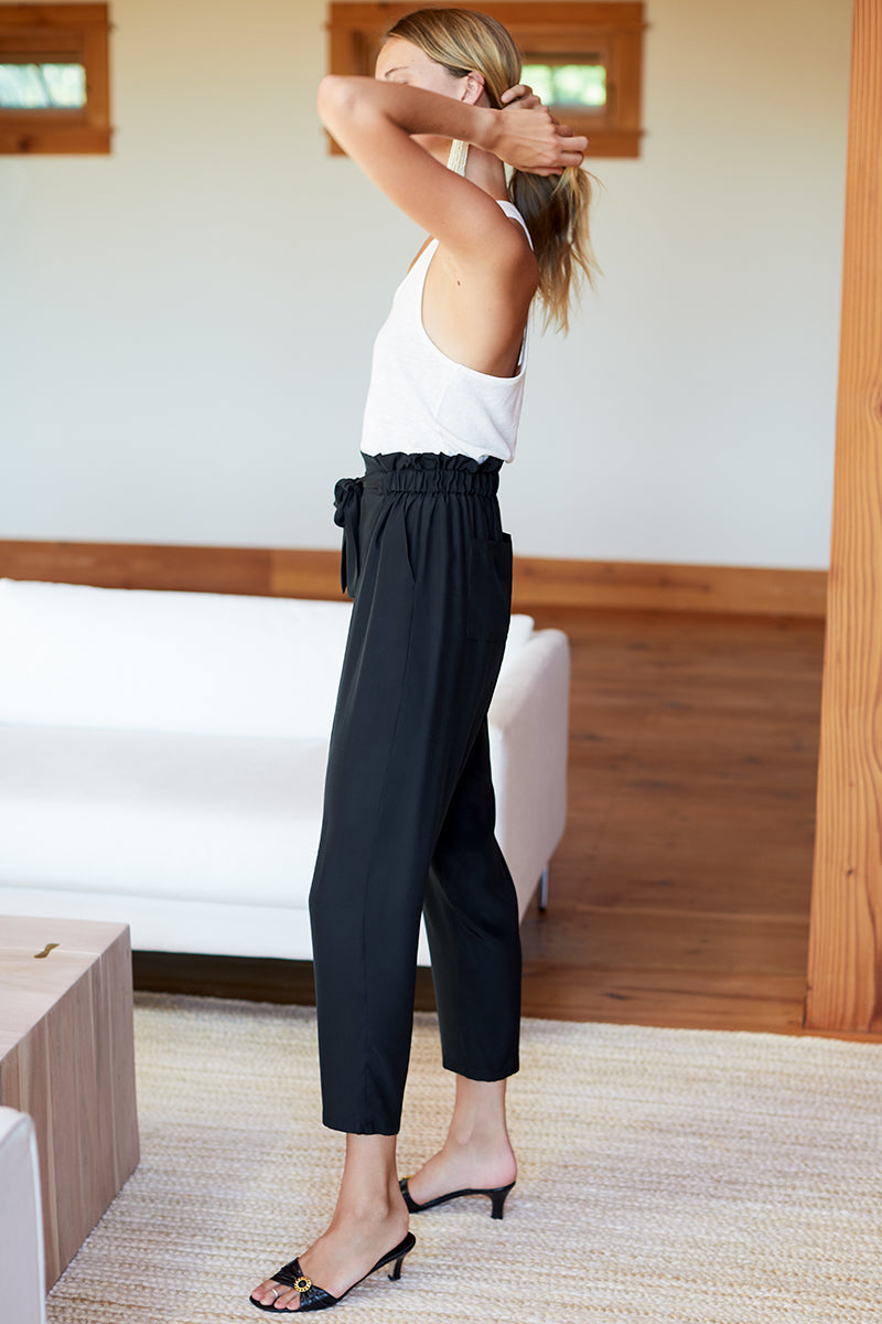 Paris Pant - Black Silk