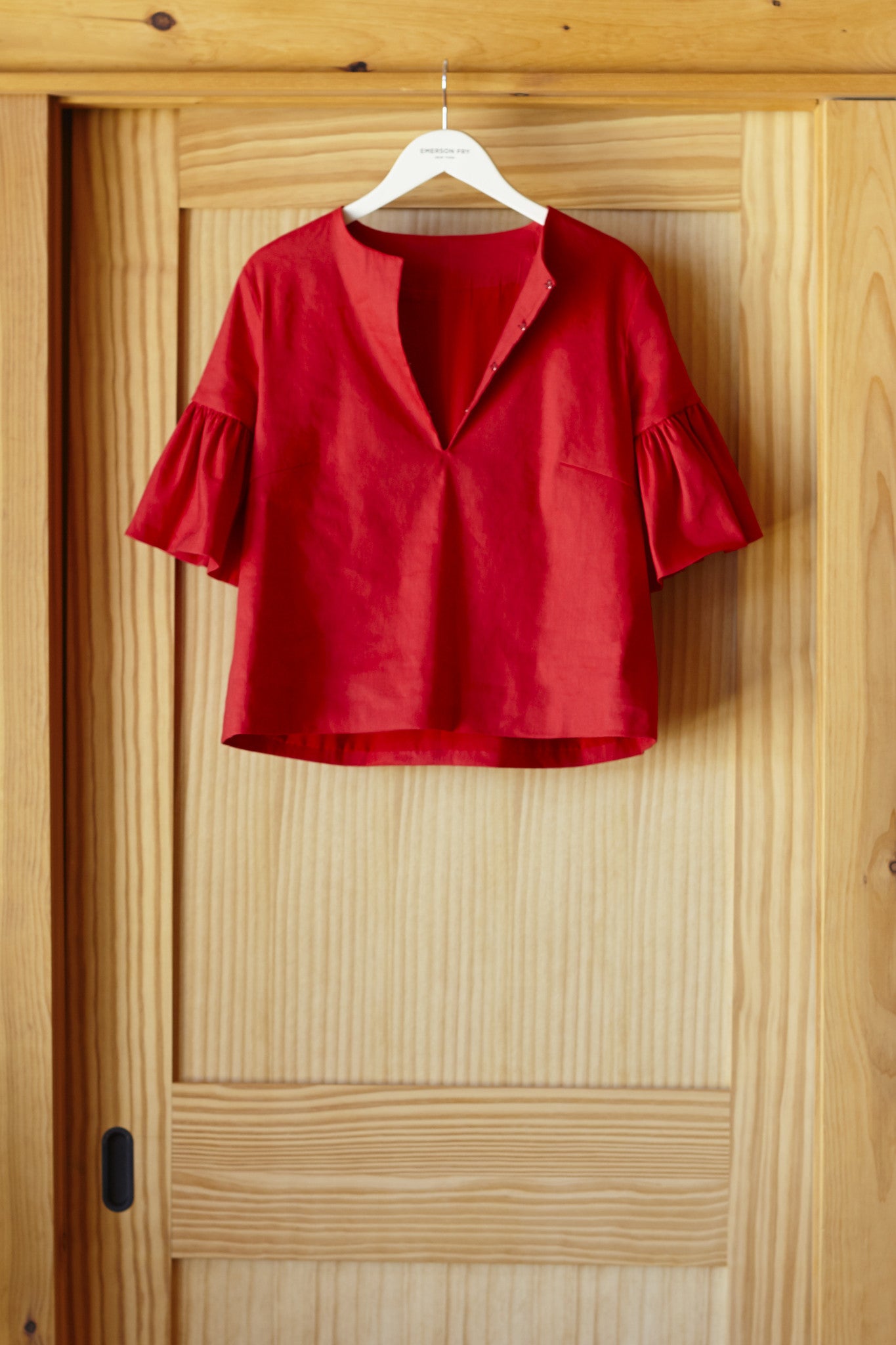 Mod Ruffle Top - Red