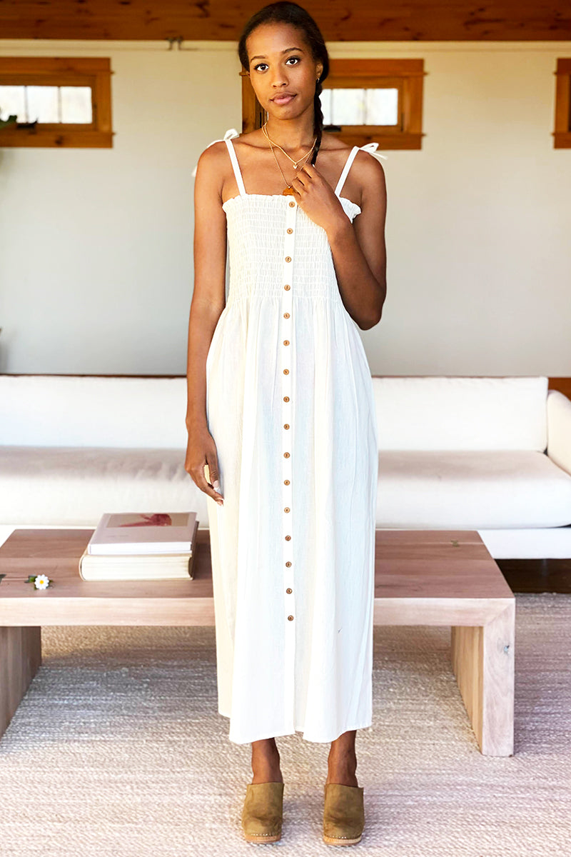 Santiago Sundress - Ivory Organic