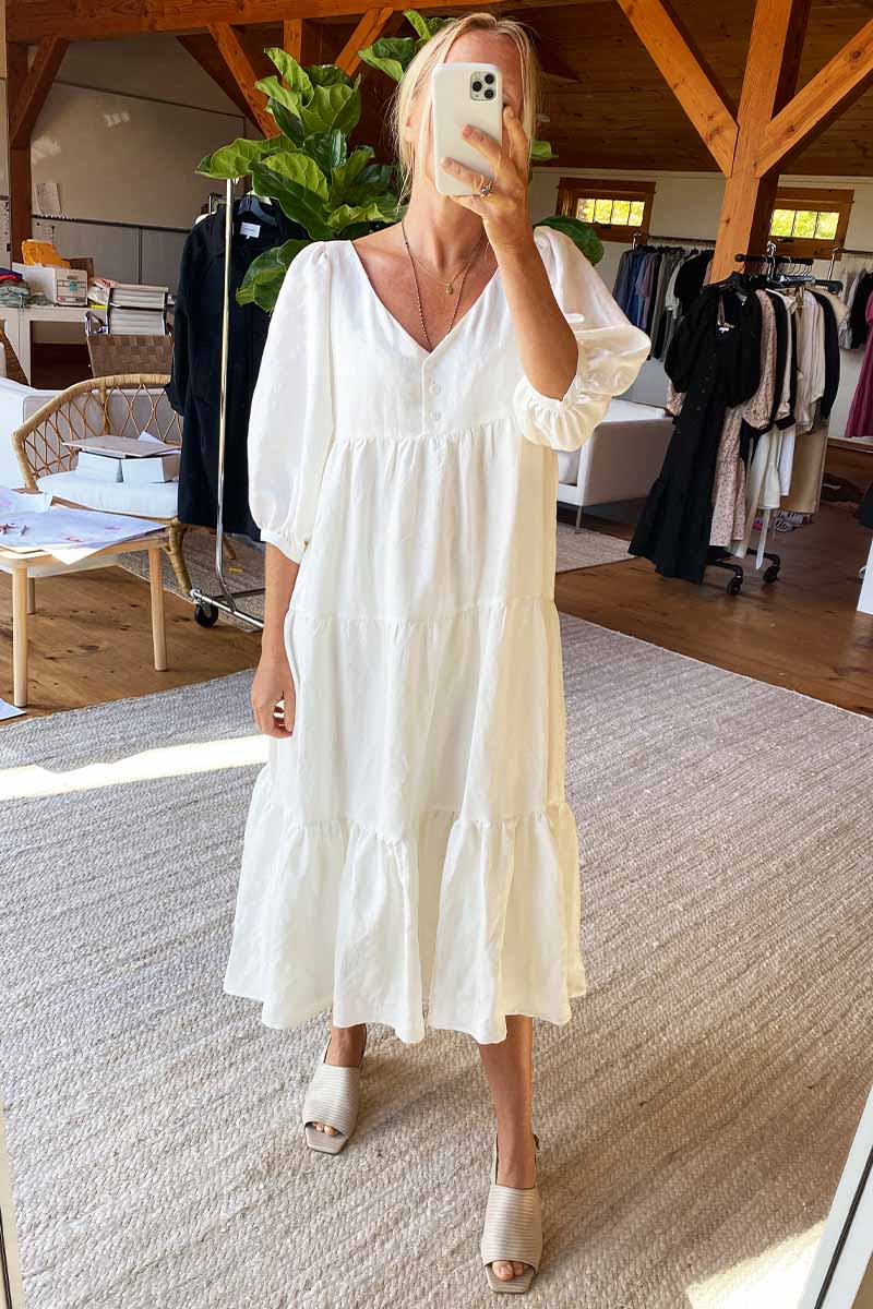 Sawyer Dress - Salt Linen