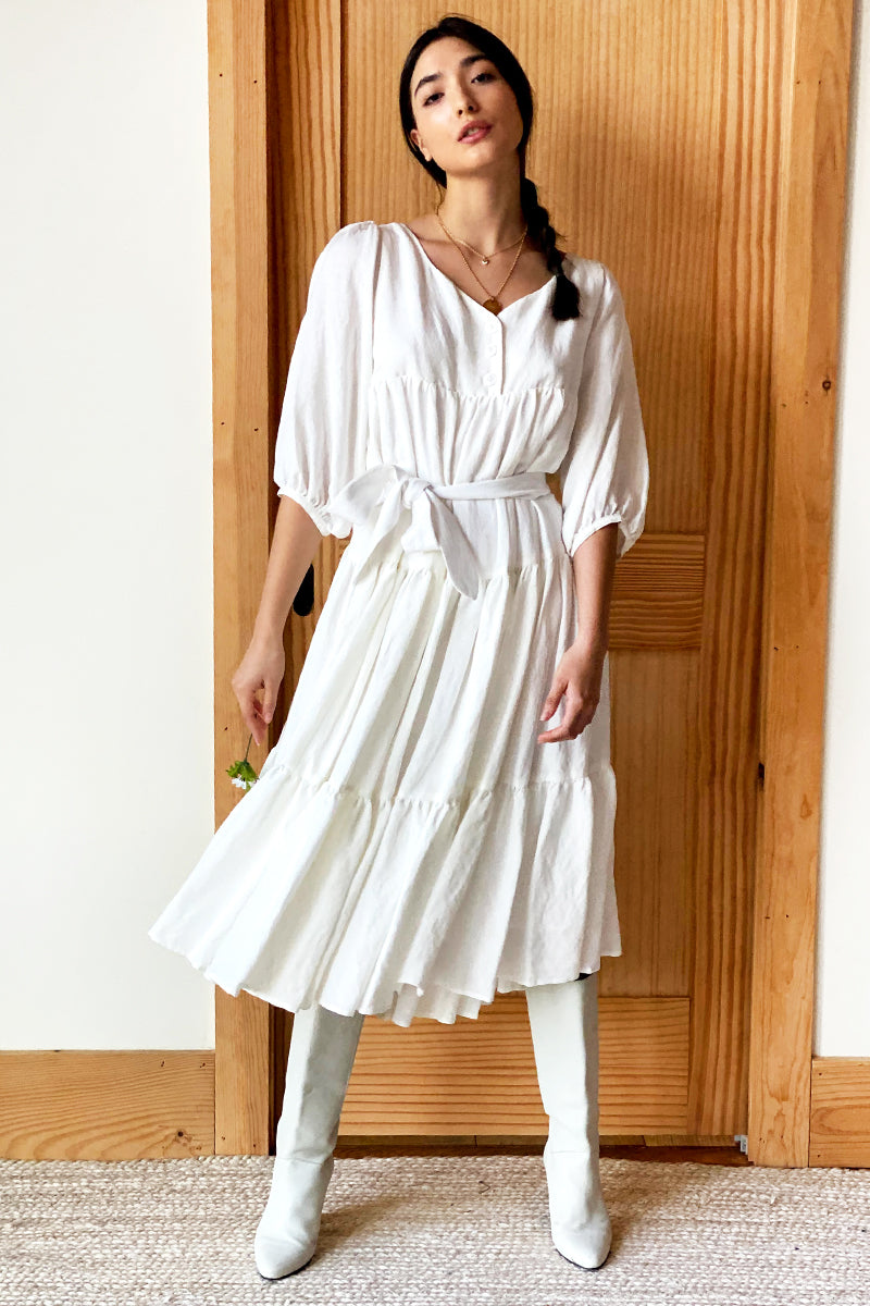 Sawyer Dress - Salt Linen