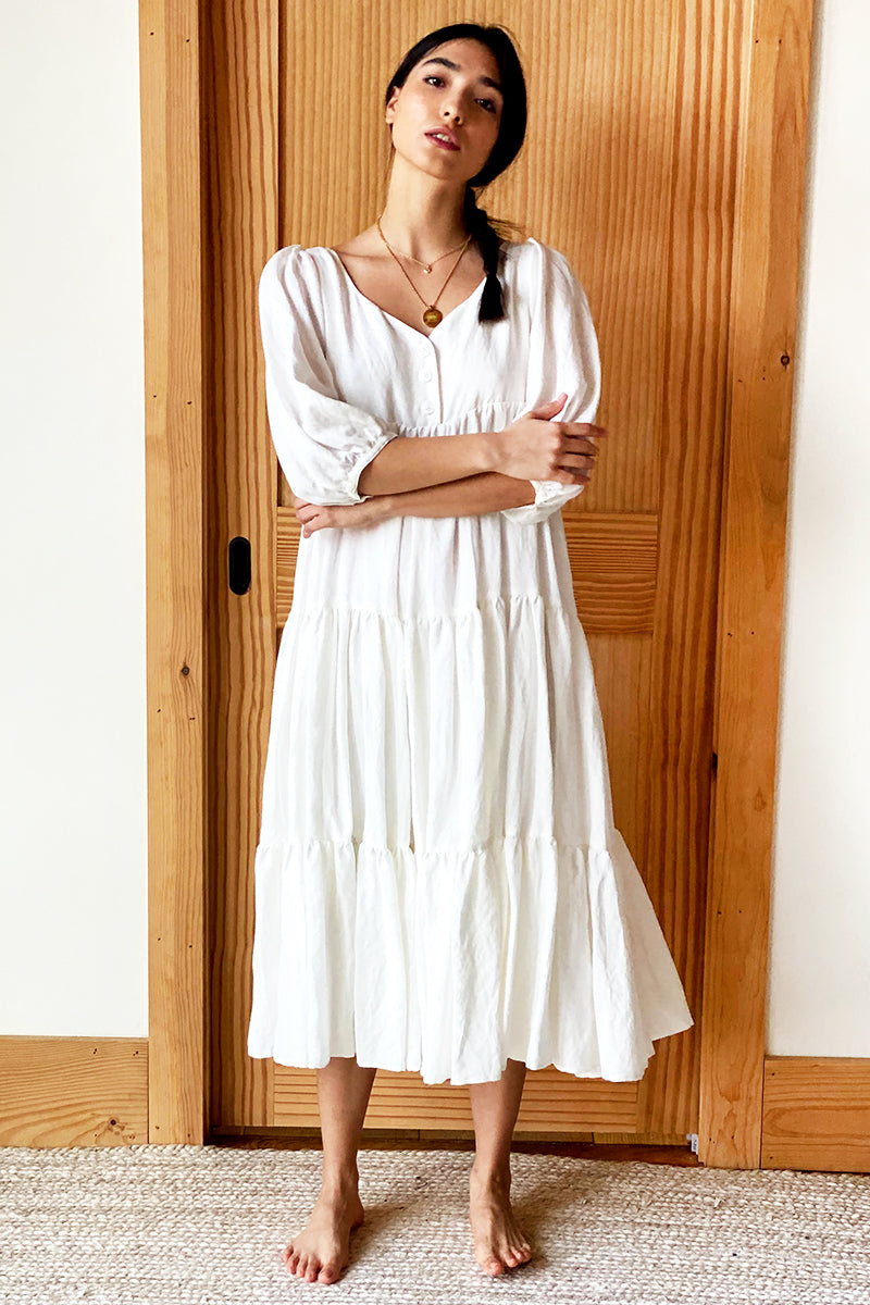 Sawyer Dress - Salt Linen