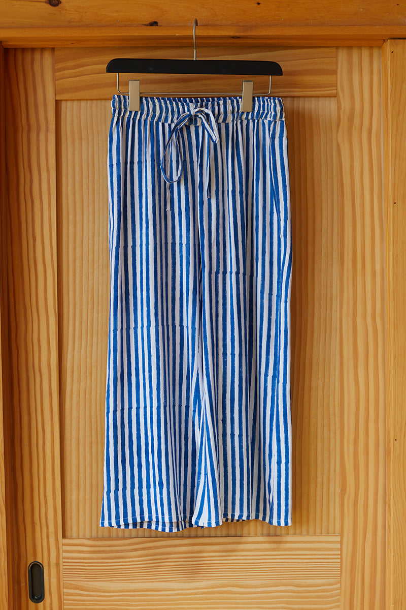 Bell Pant - Sapphire Stripe