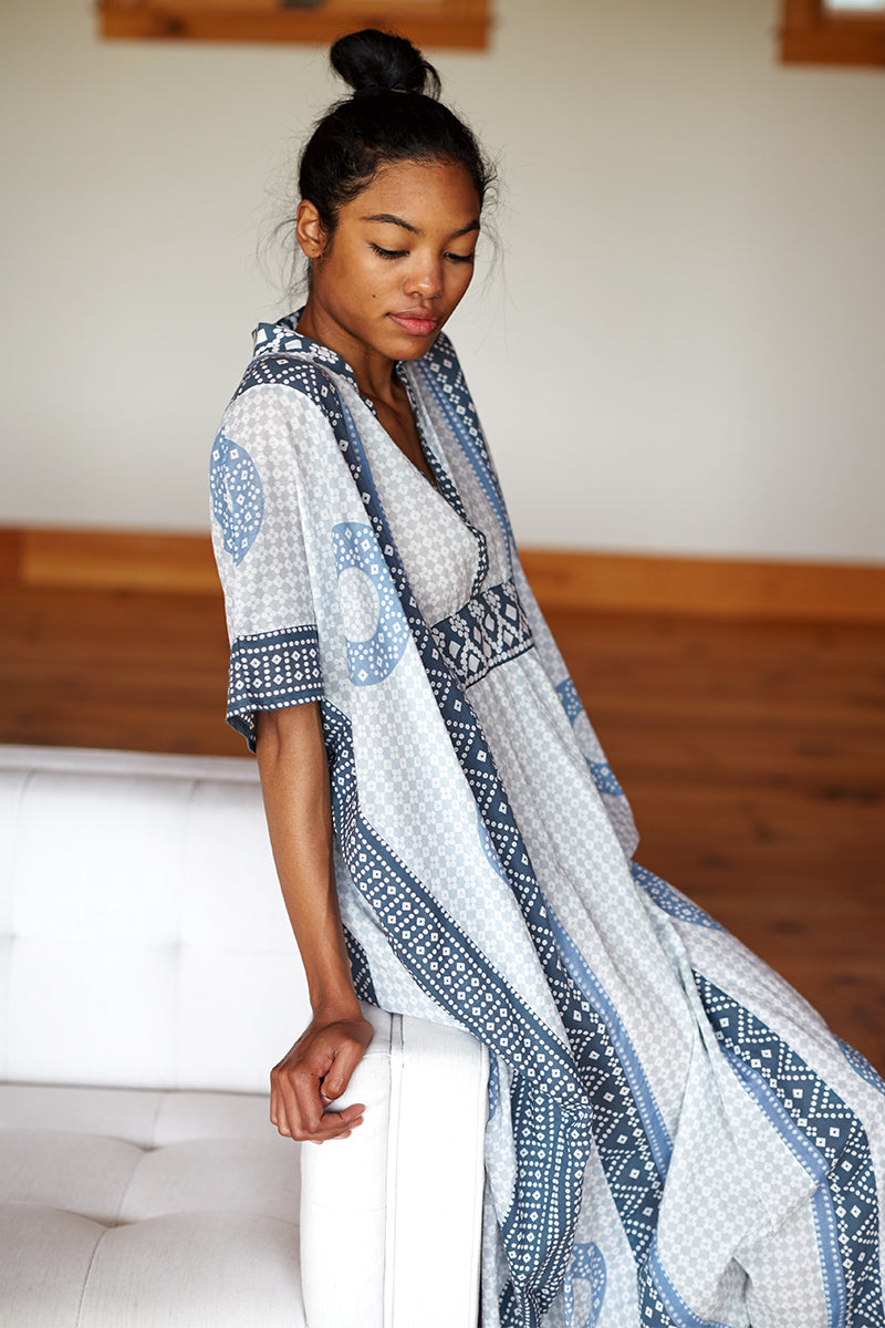 Emerson Caftan - Cerulean Organic