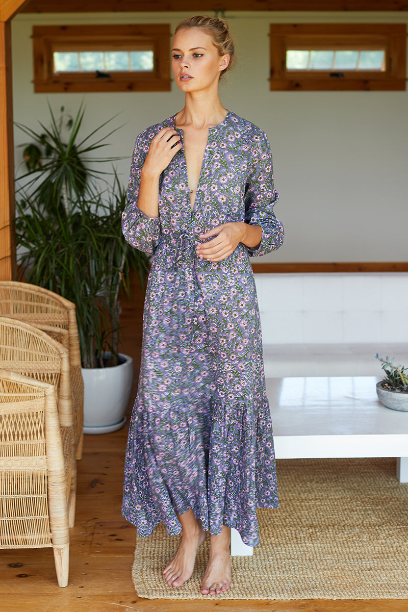 Frances Dress - Midnight Wildflower