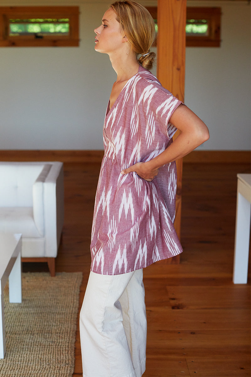 Francina Tunic - Mauve Ikat