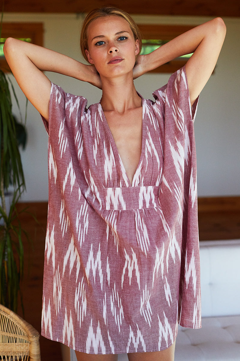 Francina Tunic - Mauve Ikat