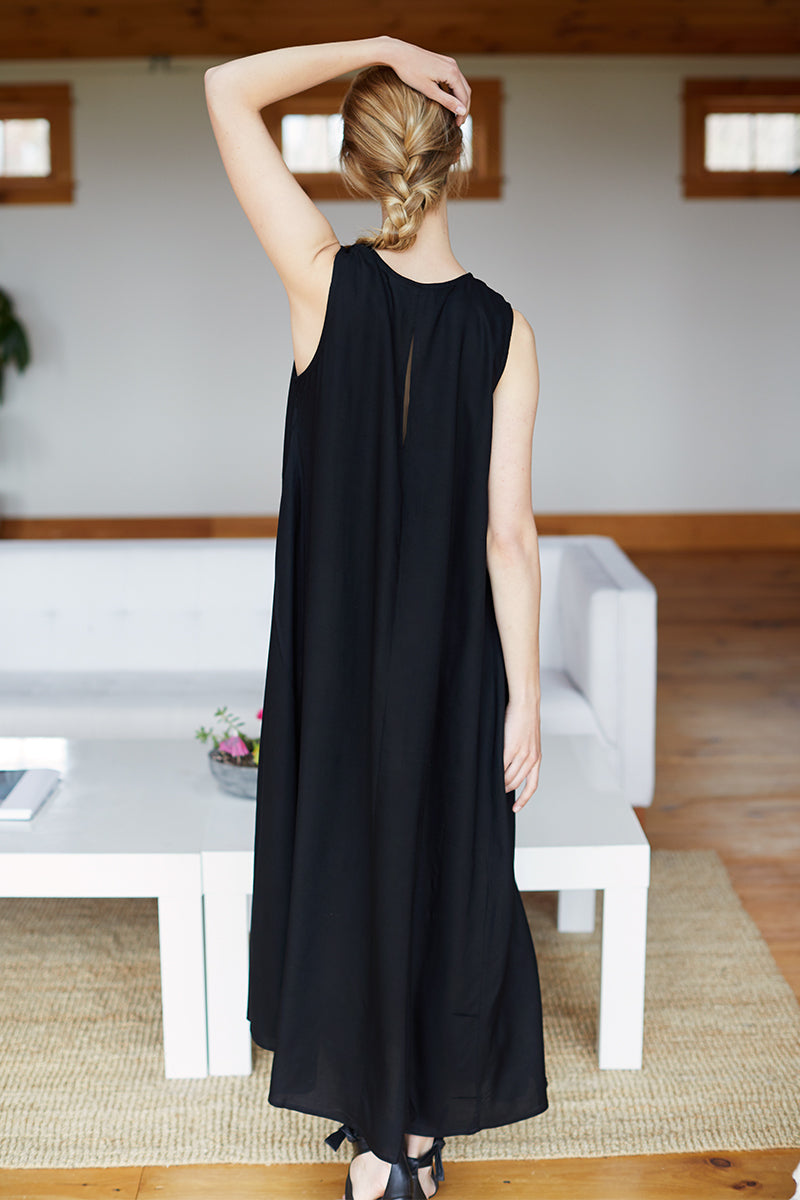 Sleeveless Caftan – Black