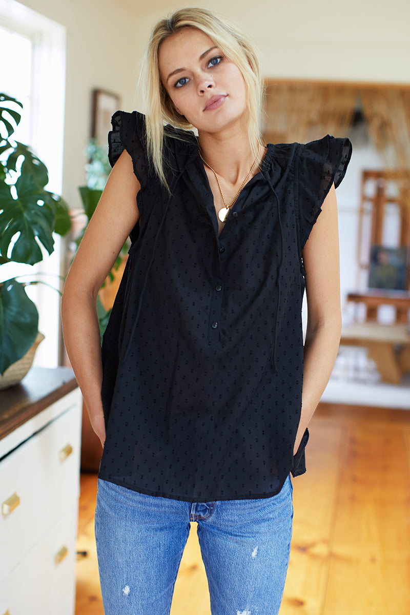 Angel Top - Black Dots Organic