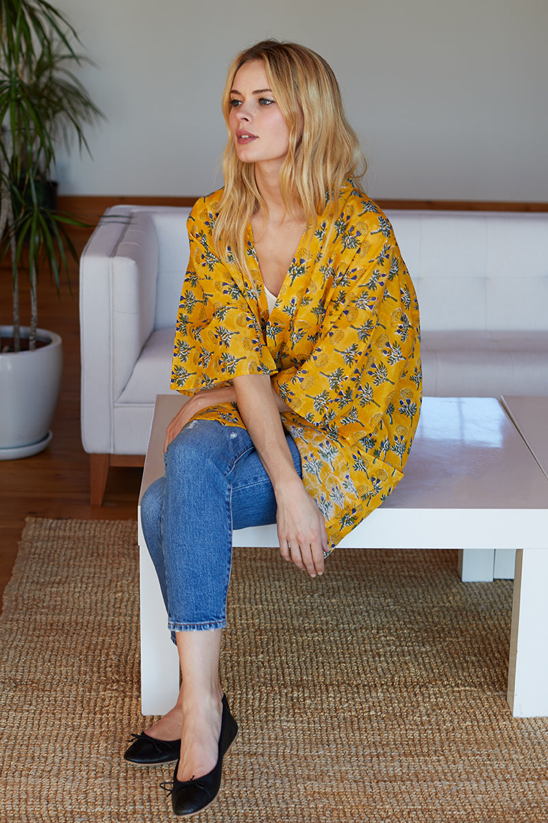 Fete Kimono - Marigolds Yellow