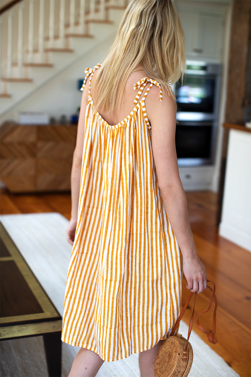 Mae Sundress - Marigold Stripe