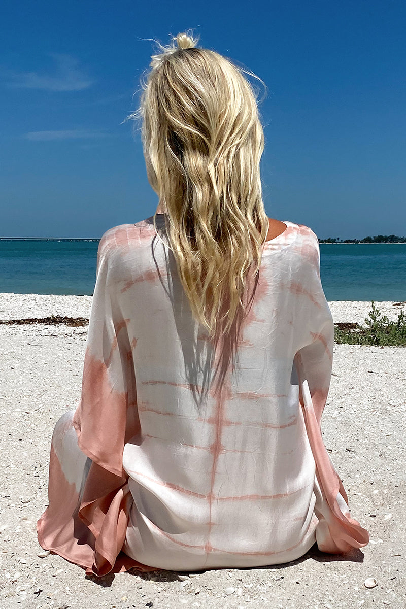 Tie Dye Caftan - Muted Clay