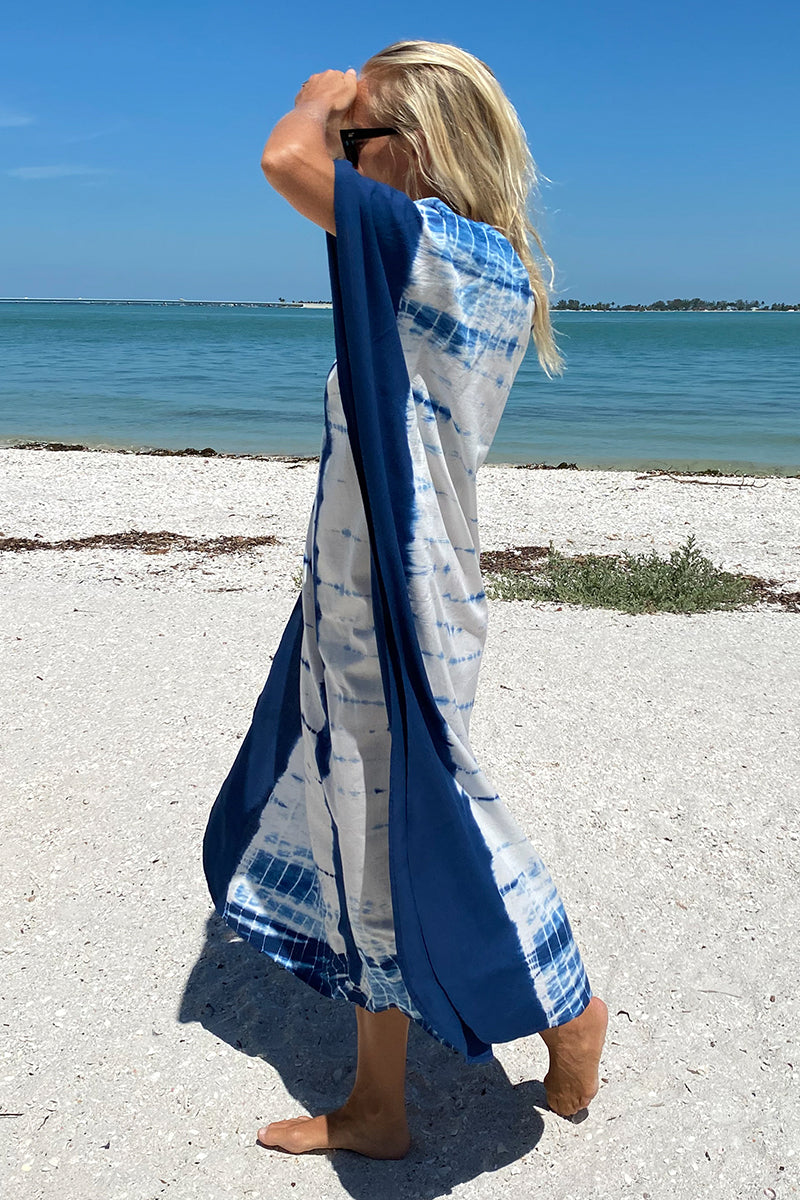 Tie Dye Caftan - Indigo