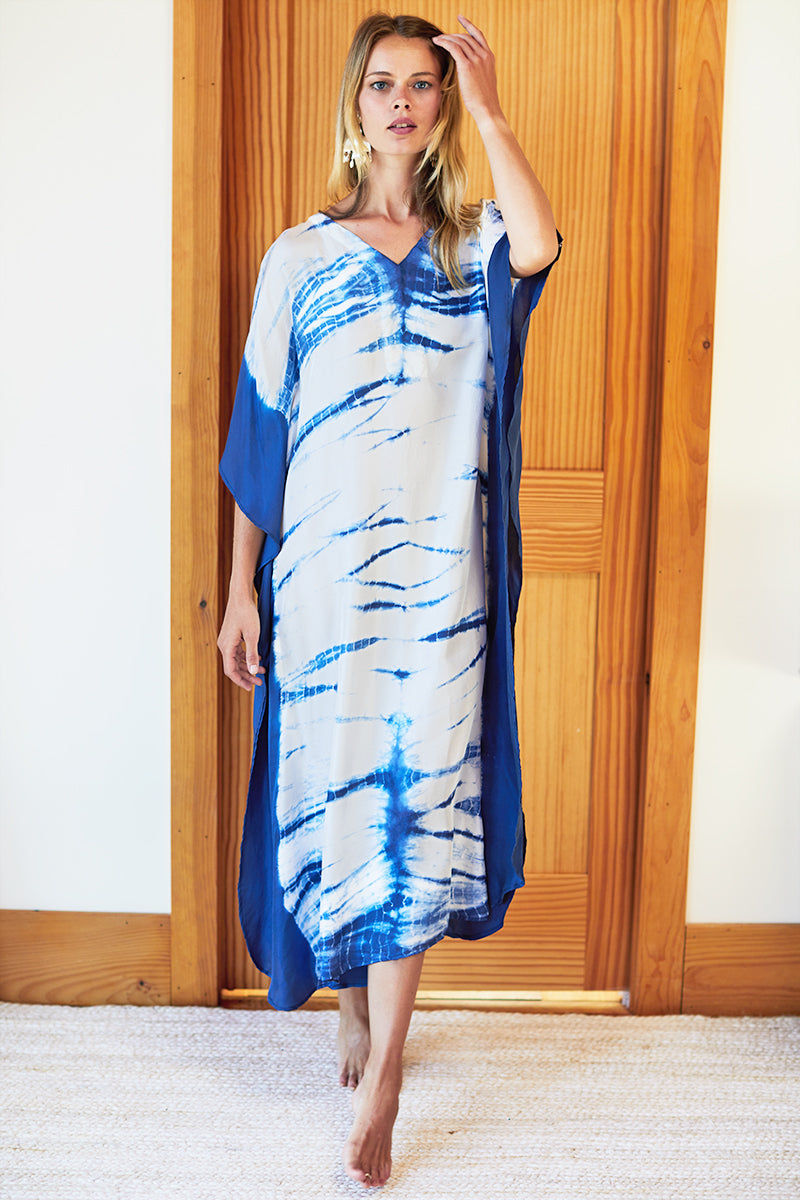 Tie Dye Caftan - Indigo