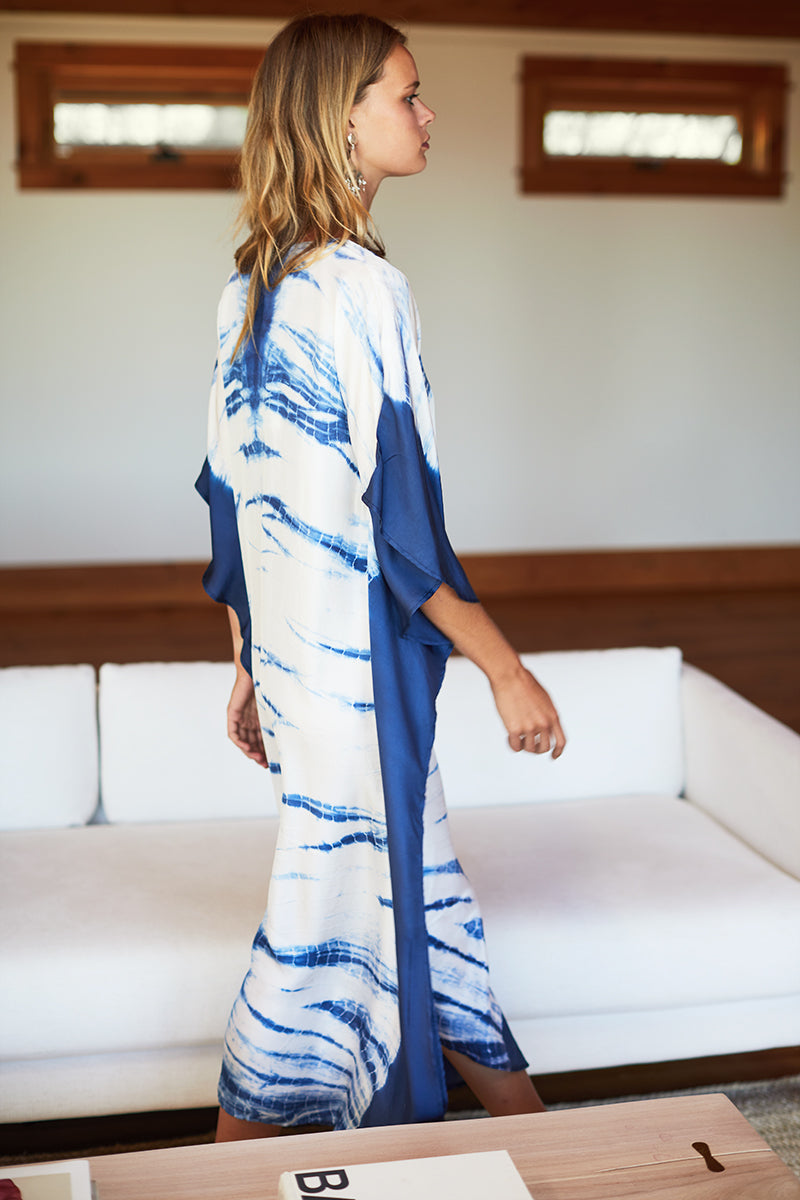 Tie Dye Caftan - Indigo