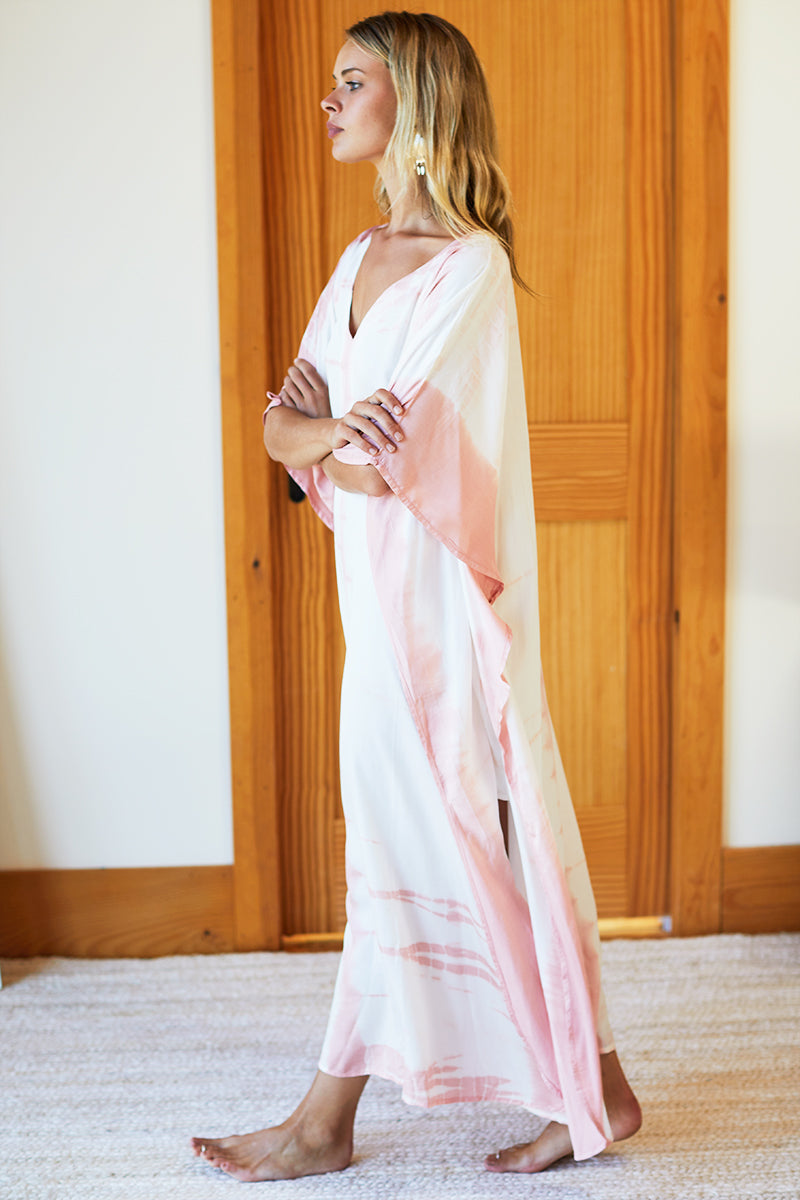 Tie Dye Caftan - Muted Clay