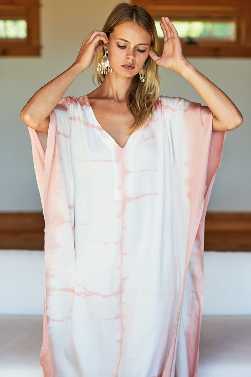 Tie Dye Caftan - Muted Clay