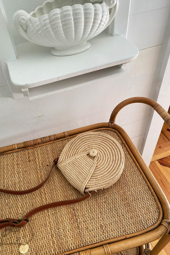 Little Round Crossbody Bag - Natural - Emerson Fry