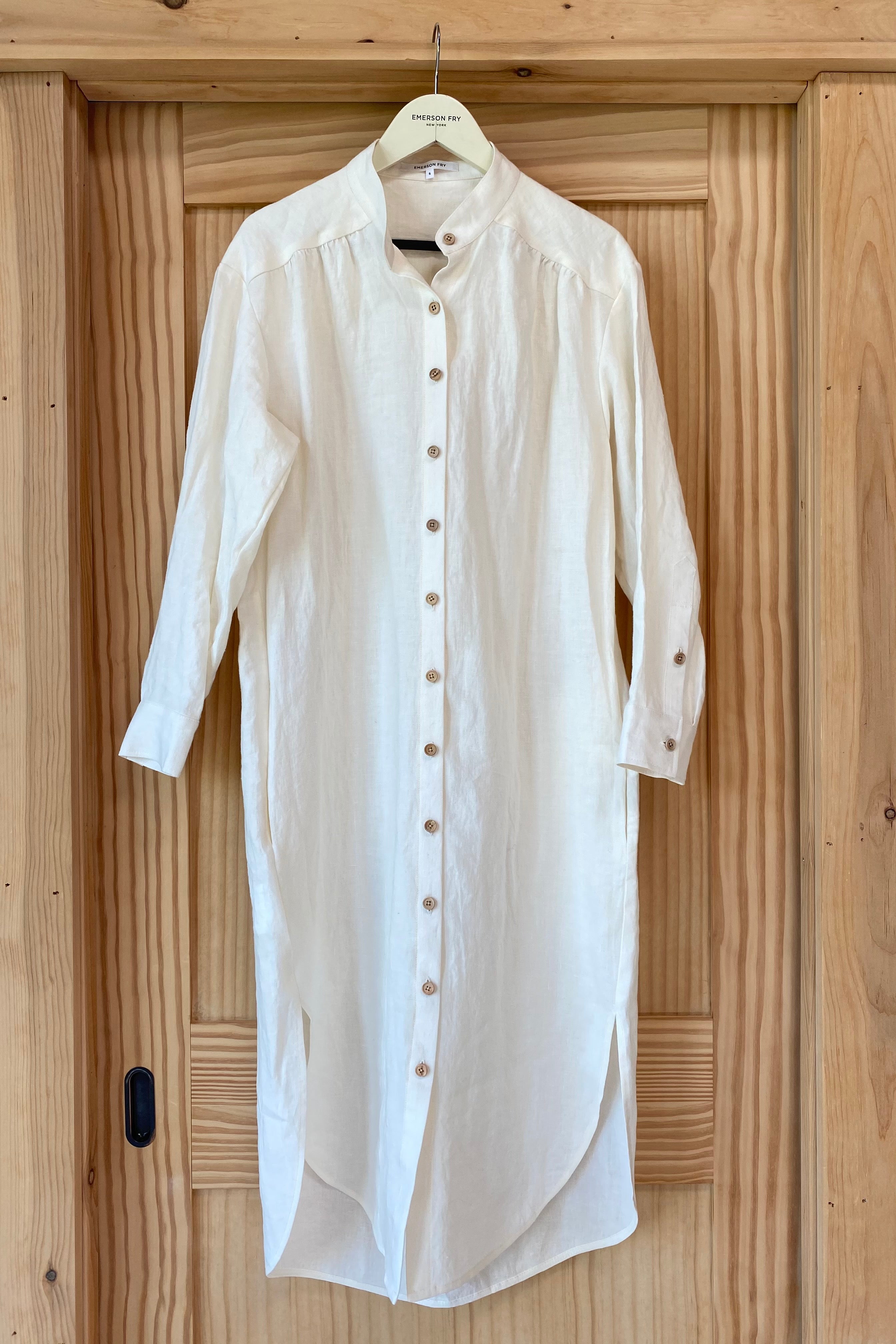 Midi Shirtdress - Salt Linen