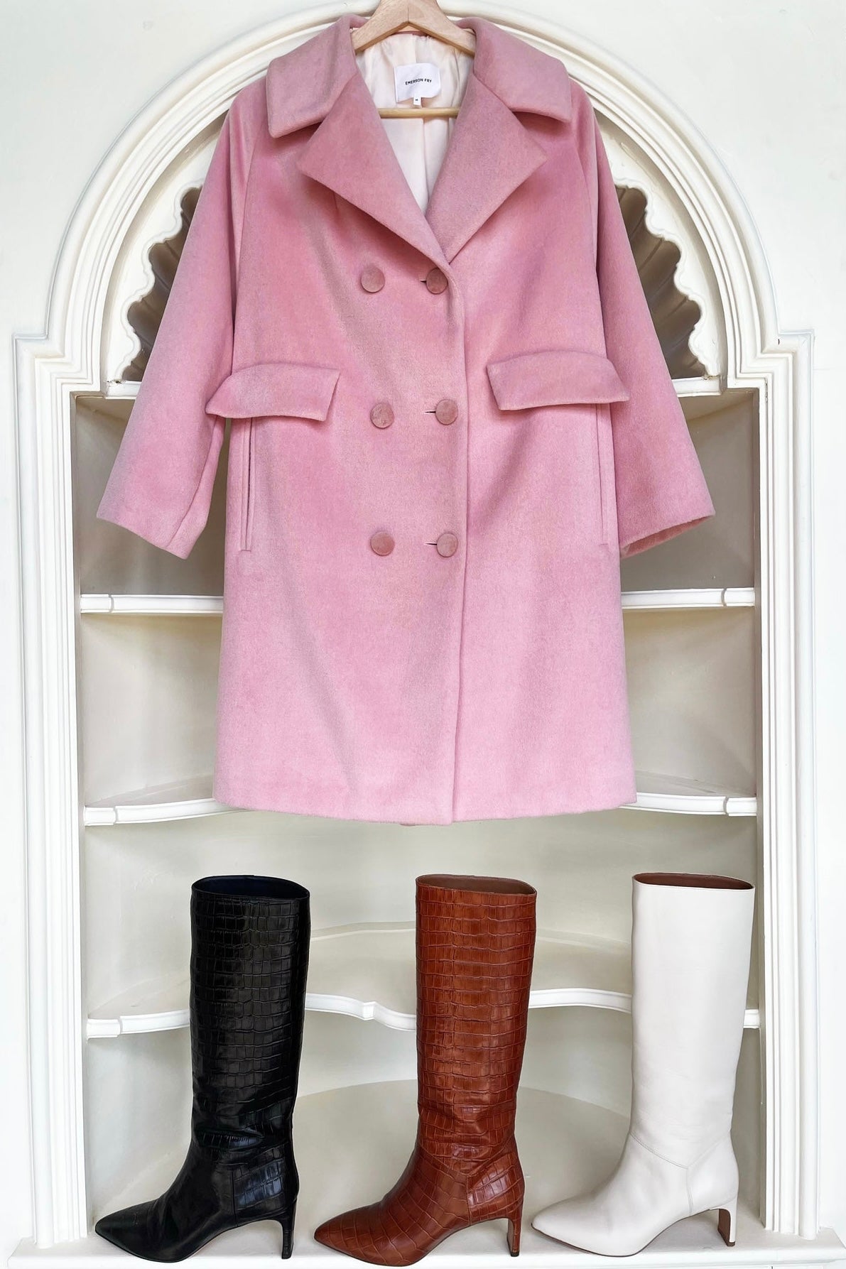 60s Thomas Coat - Pink Wool Cashmere