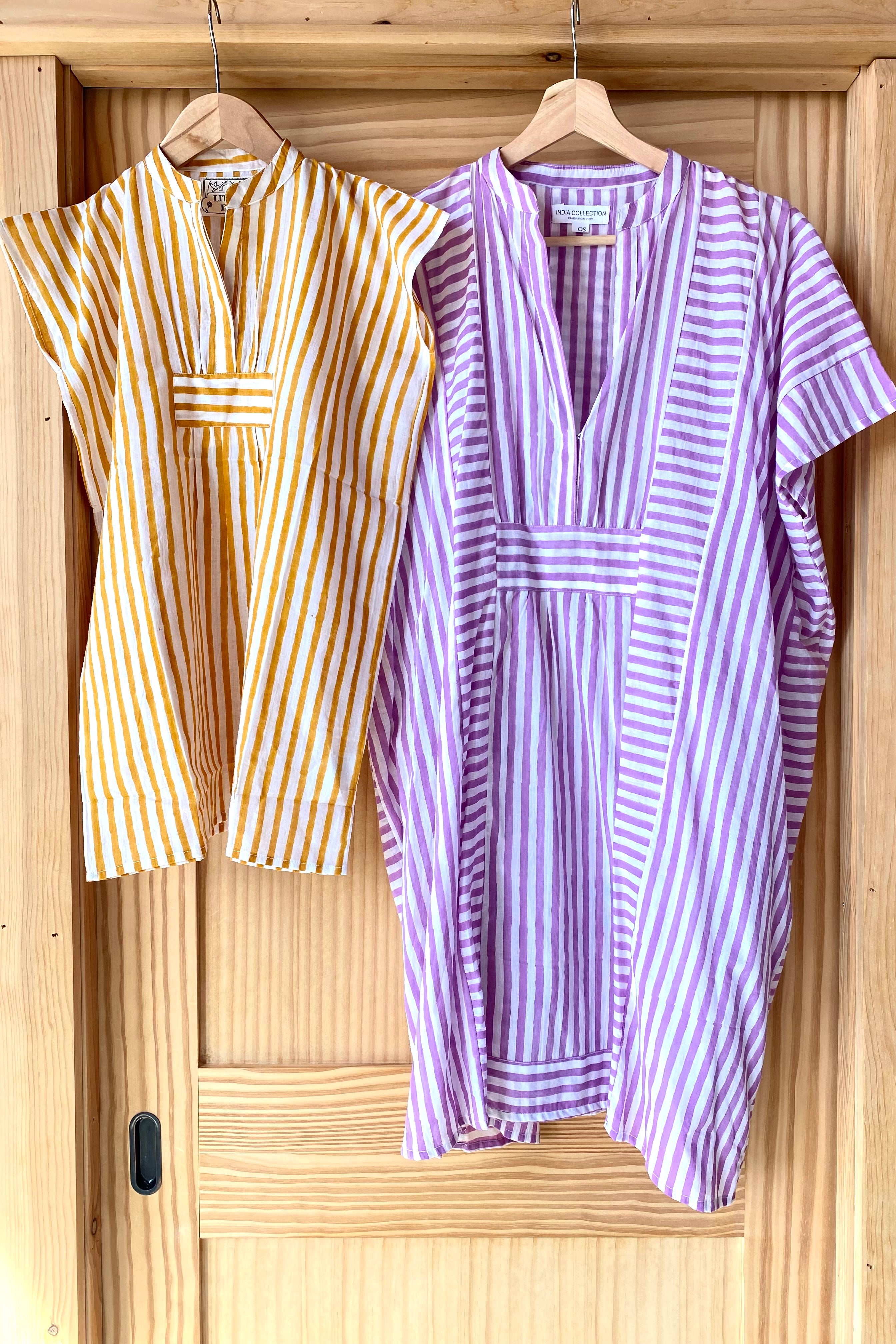 Little Fry Caftan - Marigold Stripe Organic