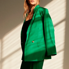 Set - Green Blazer - Women Holiday Party Outfit