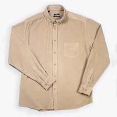 Fine Corduroy Chest Pocket Shirt - Beige