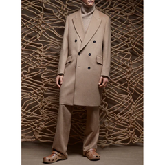 Wool / Cashmere Top Coat - Camel