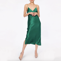 Midi Slip Dress - Green