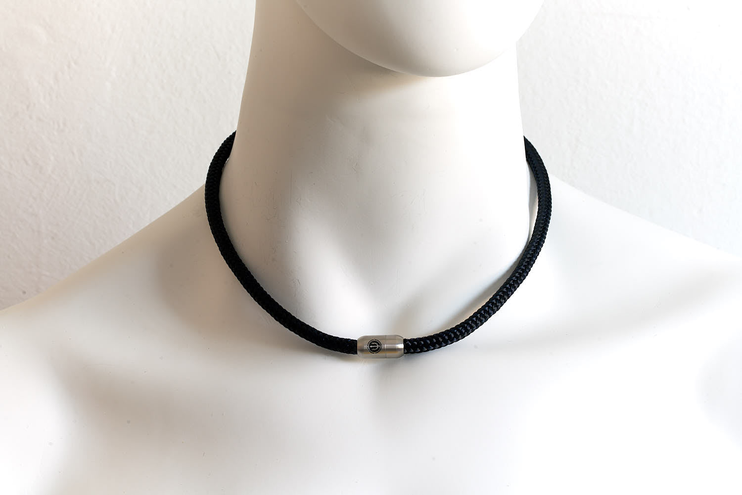 4/6/8MM Mens Black Braided Cord Rope Leather Necklace Choker w/ Magnetic  Clasp 