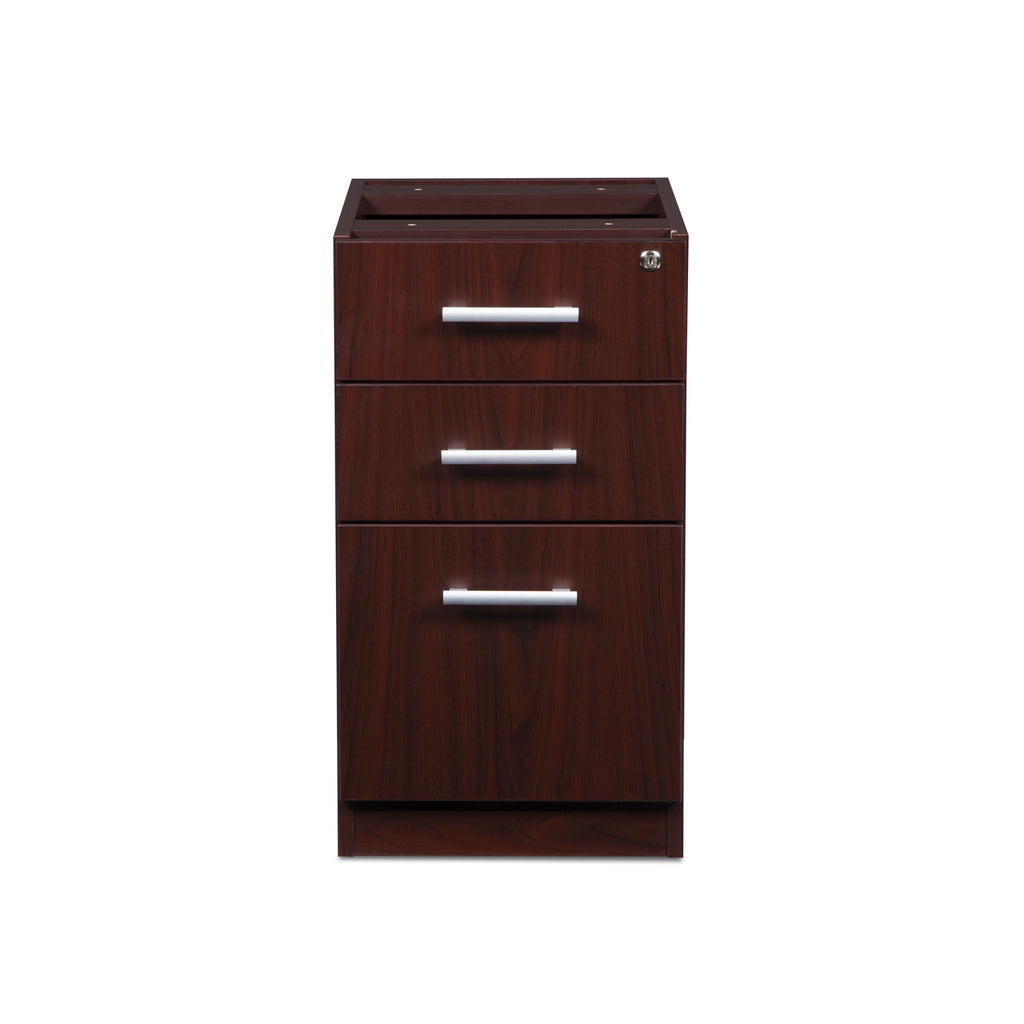 Buy Ofm S Fulcrum Locking Pedestal 3 Drawer Filing Cabinet Mahogany Eofficedirect