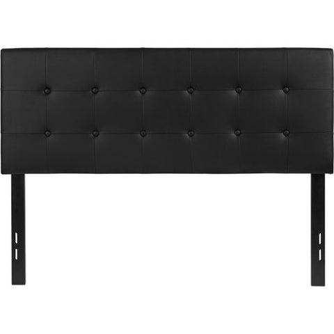Flash Furniture Lennox Tufted Upholstered Full Size Headboard in Black Vinyl HGHB1705FBKGG ; Image 2 ; UPC 889142217374