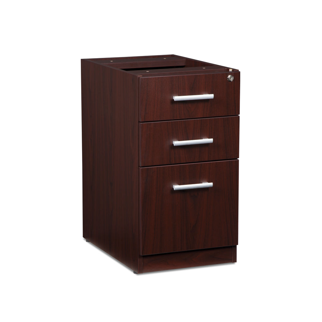 Buy Ofm S Fulcrum Locking Pedestal 3 Drawer Filing Cabinet Mahogany Eofficedirect