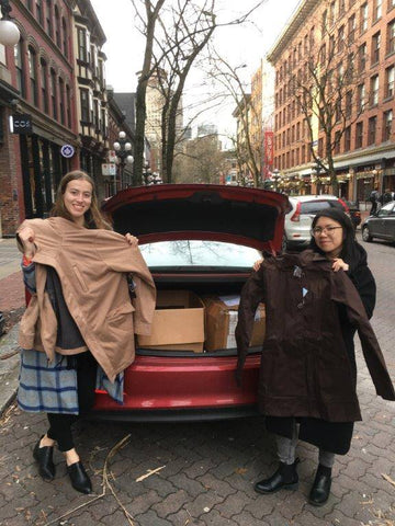 Mia Melon donated 100 coats to women's shelters in Vancouver