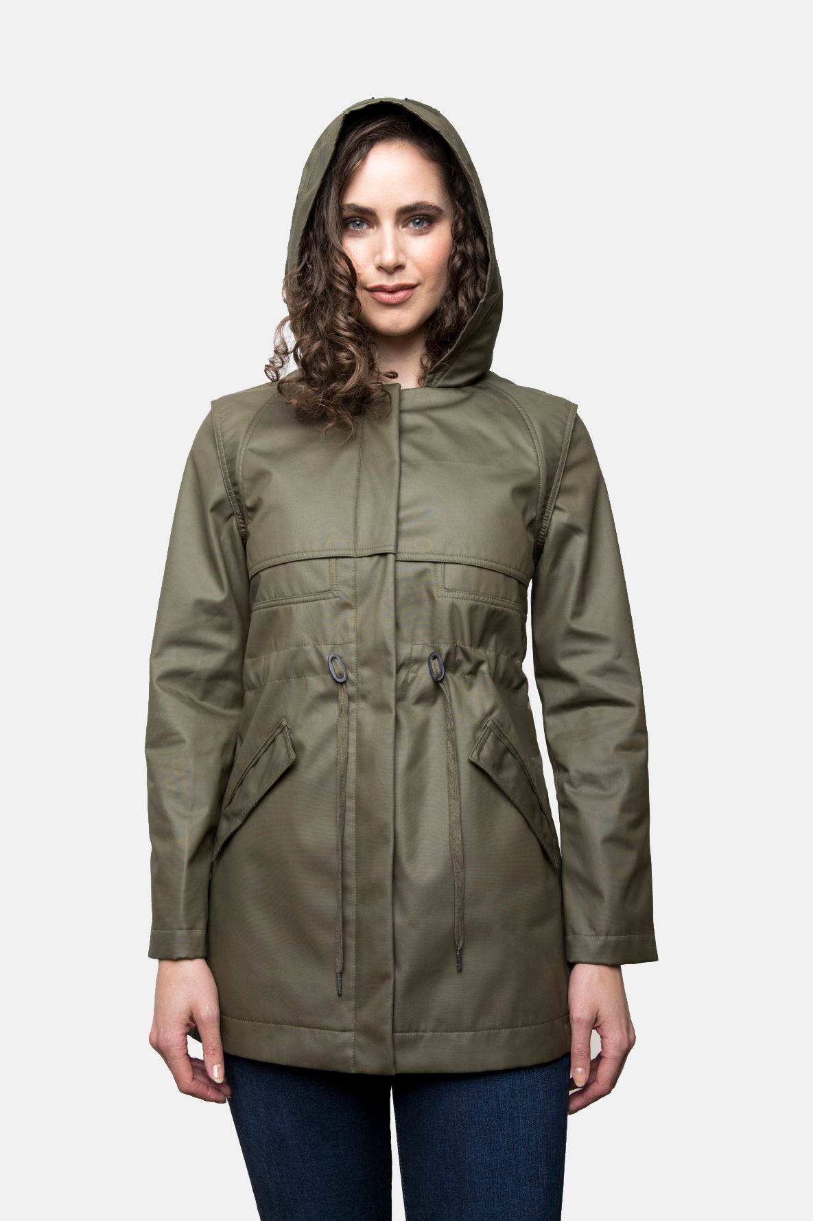 waxed cotton raincoat