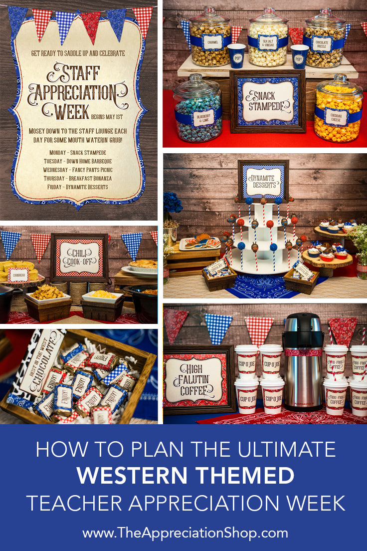 How to plan a western themed teacher and staff appreciation week at your school