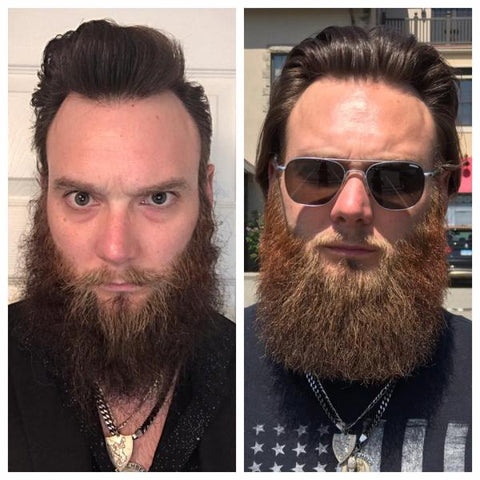 Kevin's before and after beard