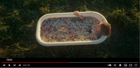 Bathtub Filled with Wildflowers