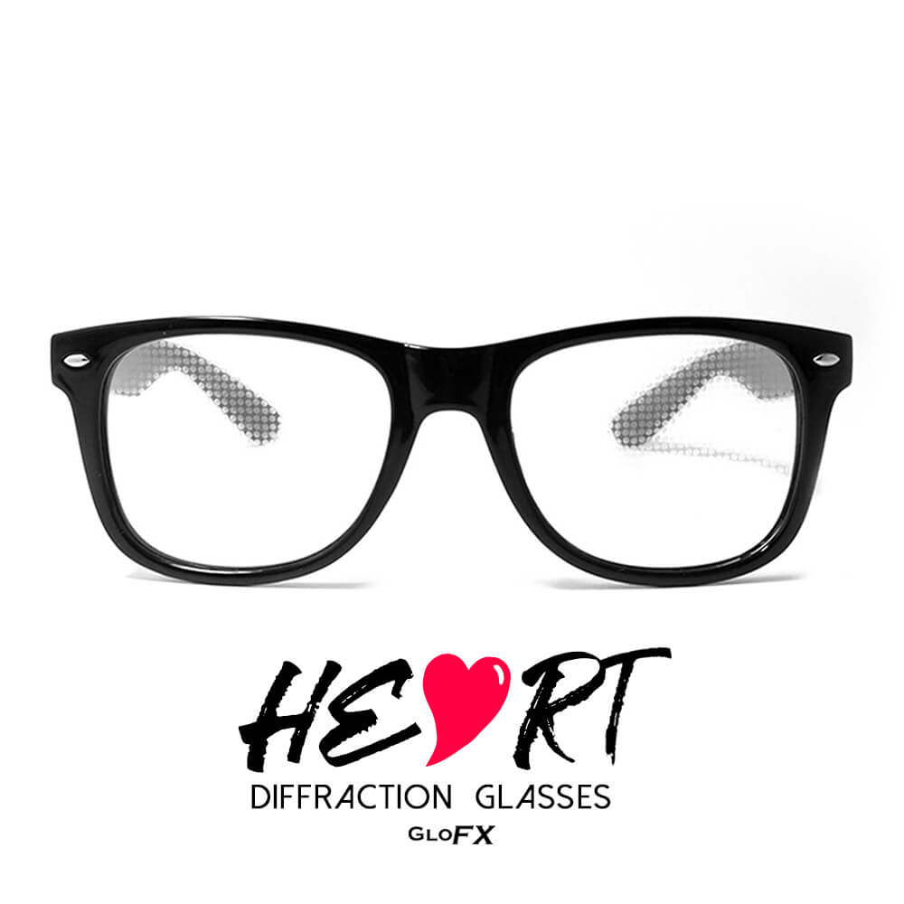 diffraction glasses hearts
