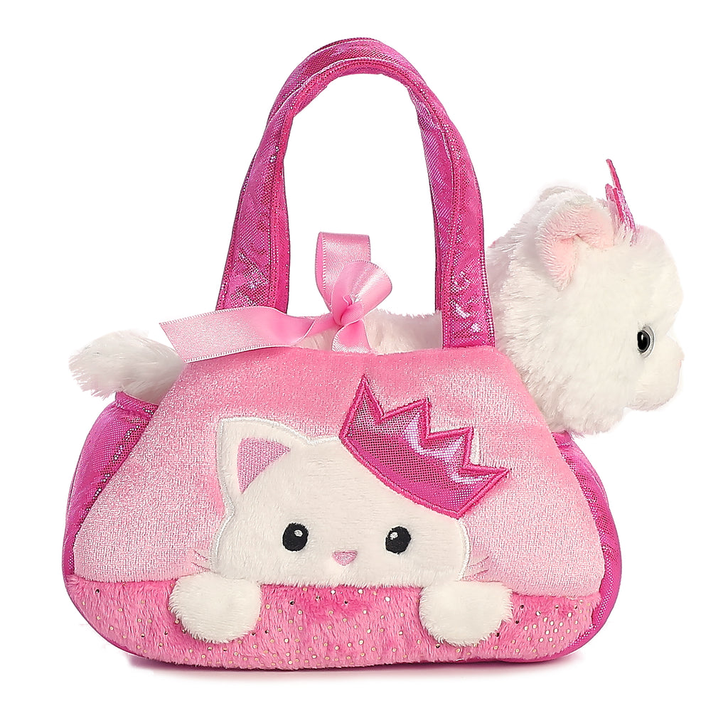 aurora world fancy pals plush princess kitten purse pet carrier