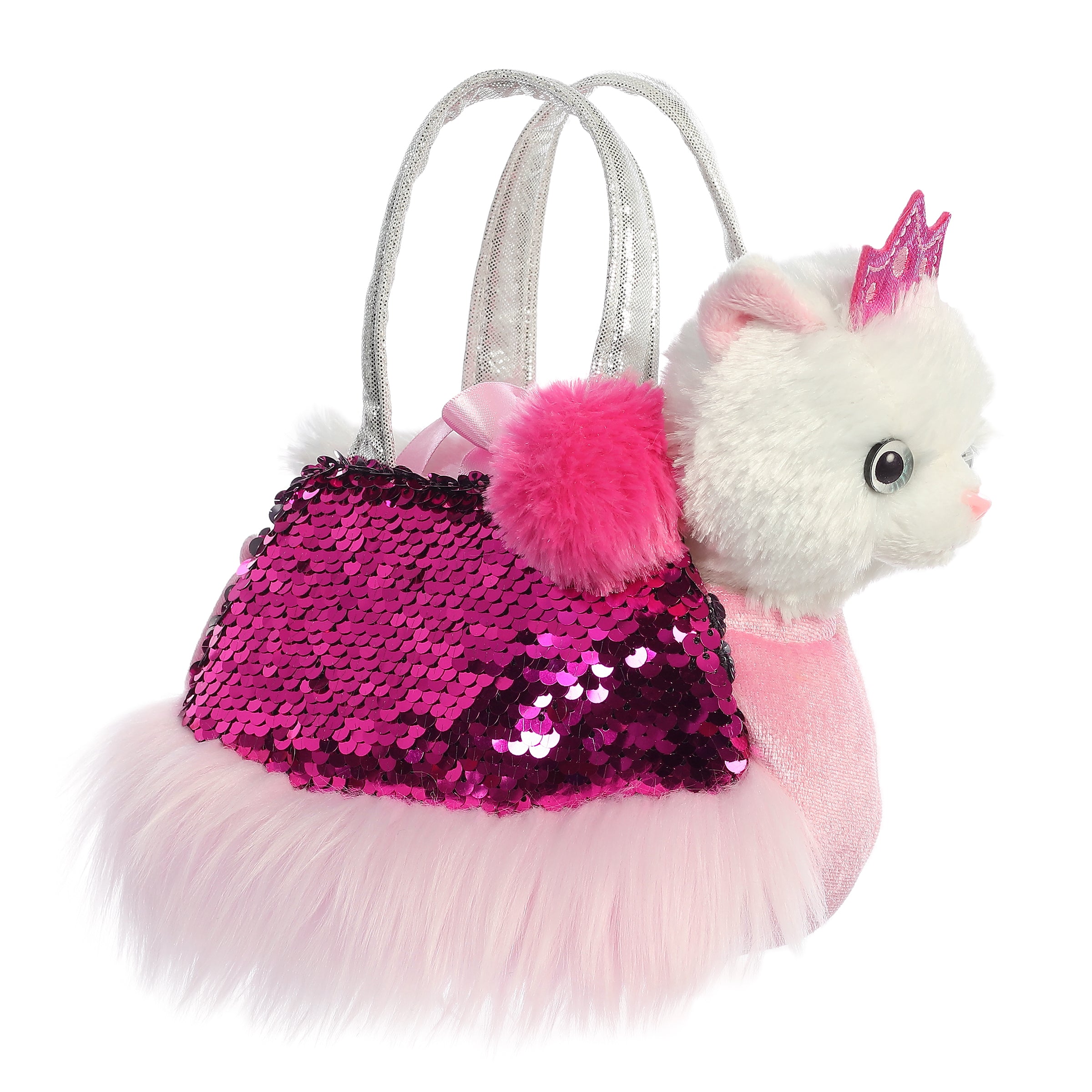 aurora world fancy pals plush princess kitten purse pet carrier