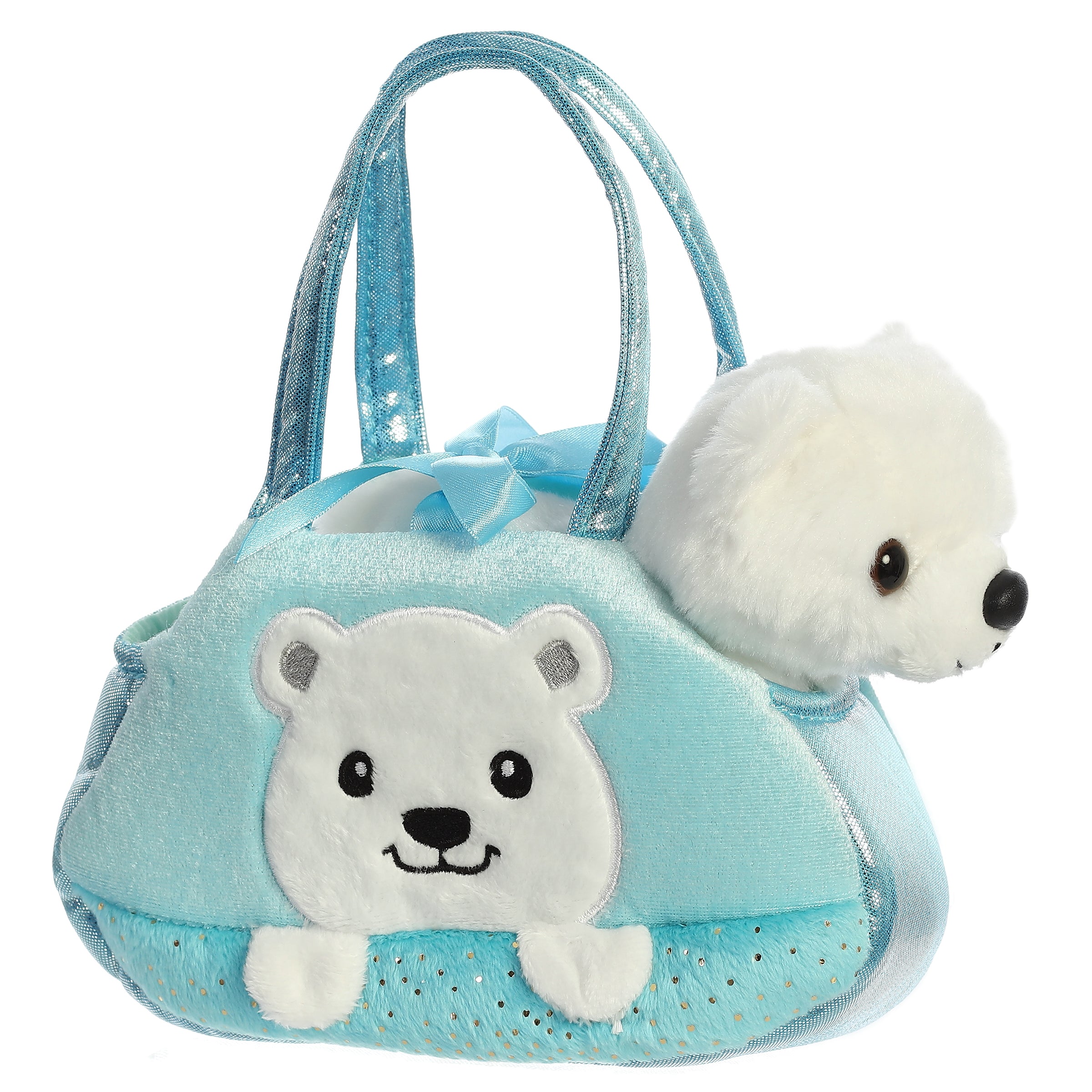 Aurora - Fancy Pals - 7" Peek-A-Boo Polar Bear Pet Carrier