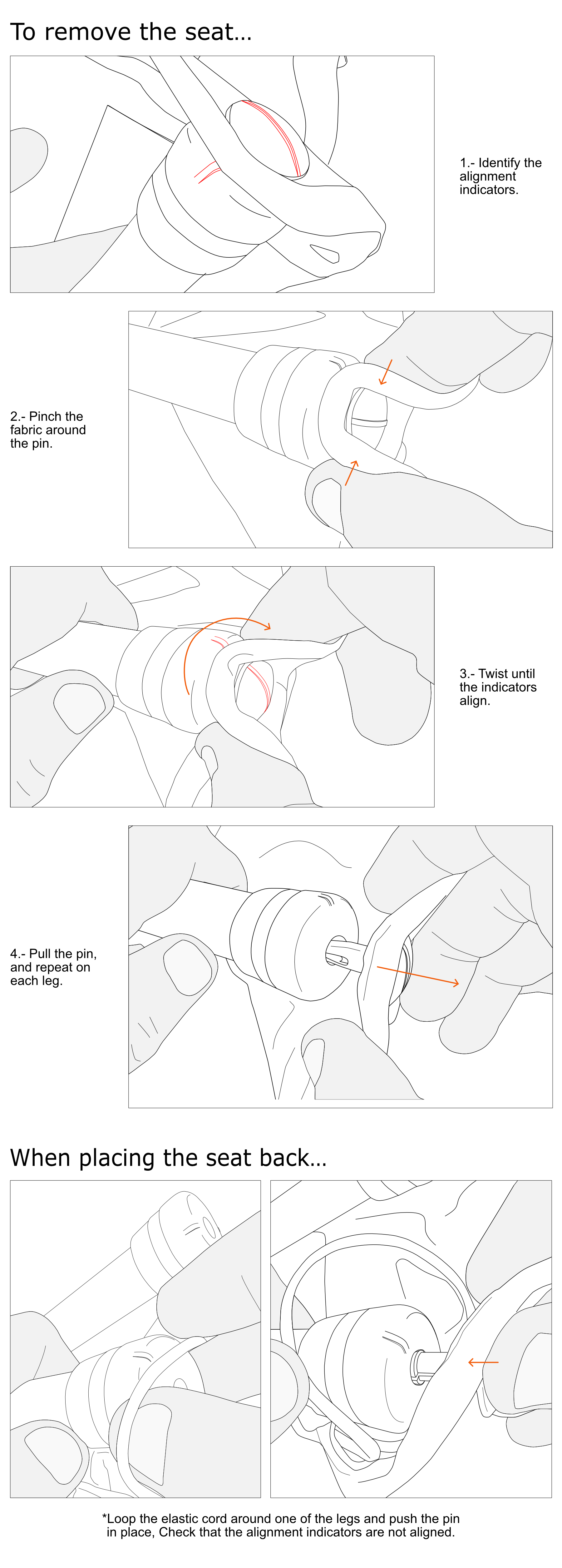 How to take off the seat of the Hillsound BTR Stool