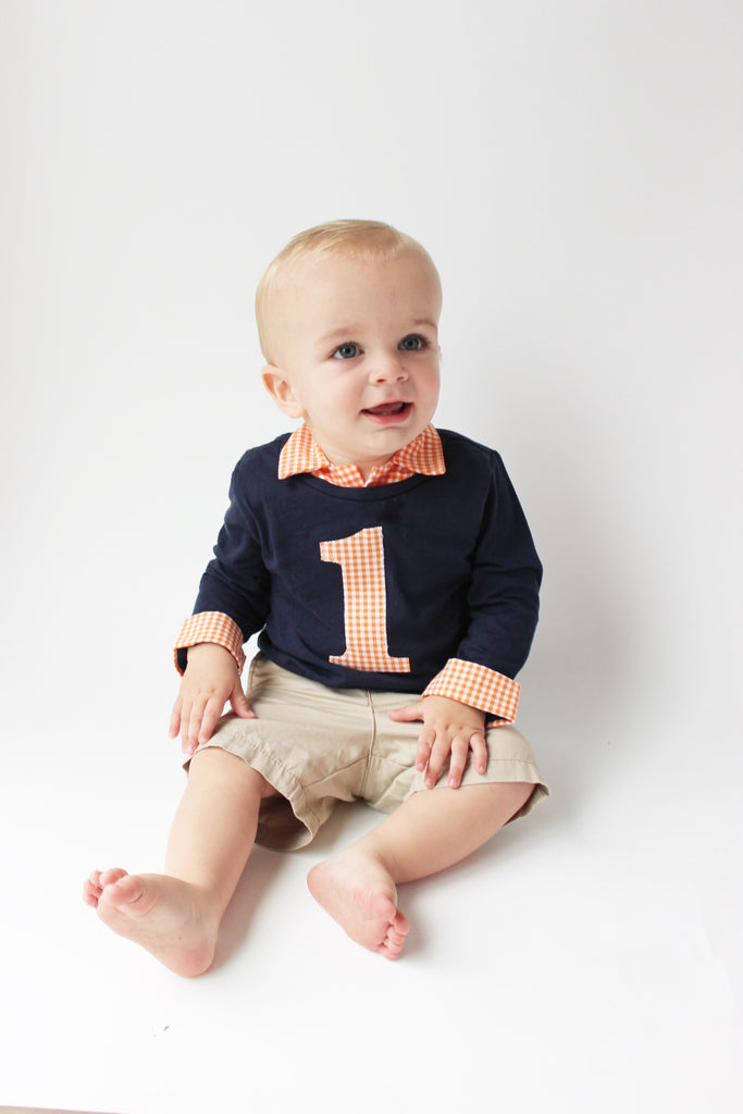 orange baby boy outfit