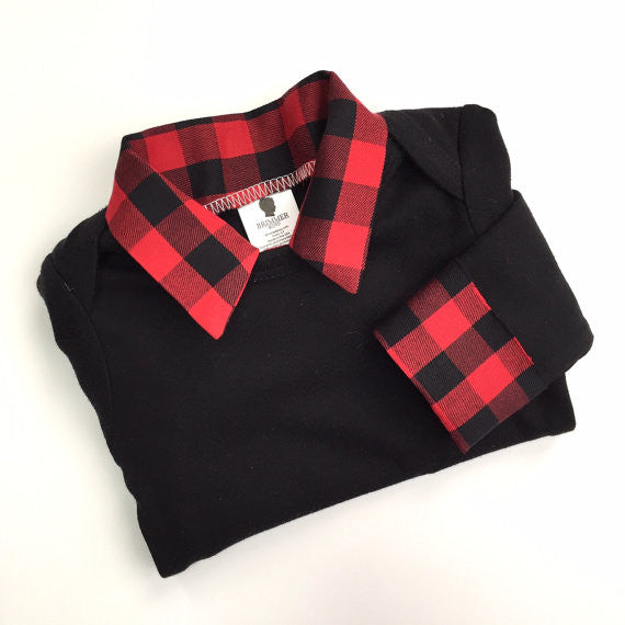 buffalo plaid first birthday shirt